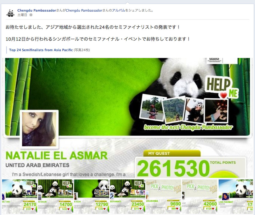 コヤナギ、パンダ大使セミファイナル進出！！12日からシンガポール！【合格通知メール、セミファイナル契約書】